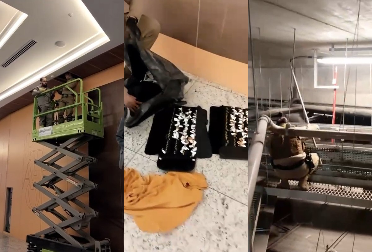 Homem furta R$ 1 milhão em joalheria e passa a noite escondido em forro da loja após alarme tocar em SC