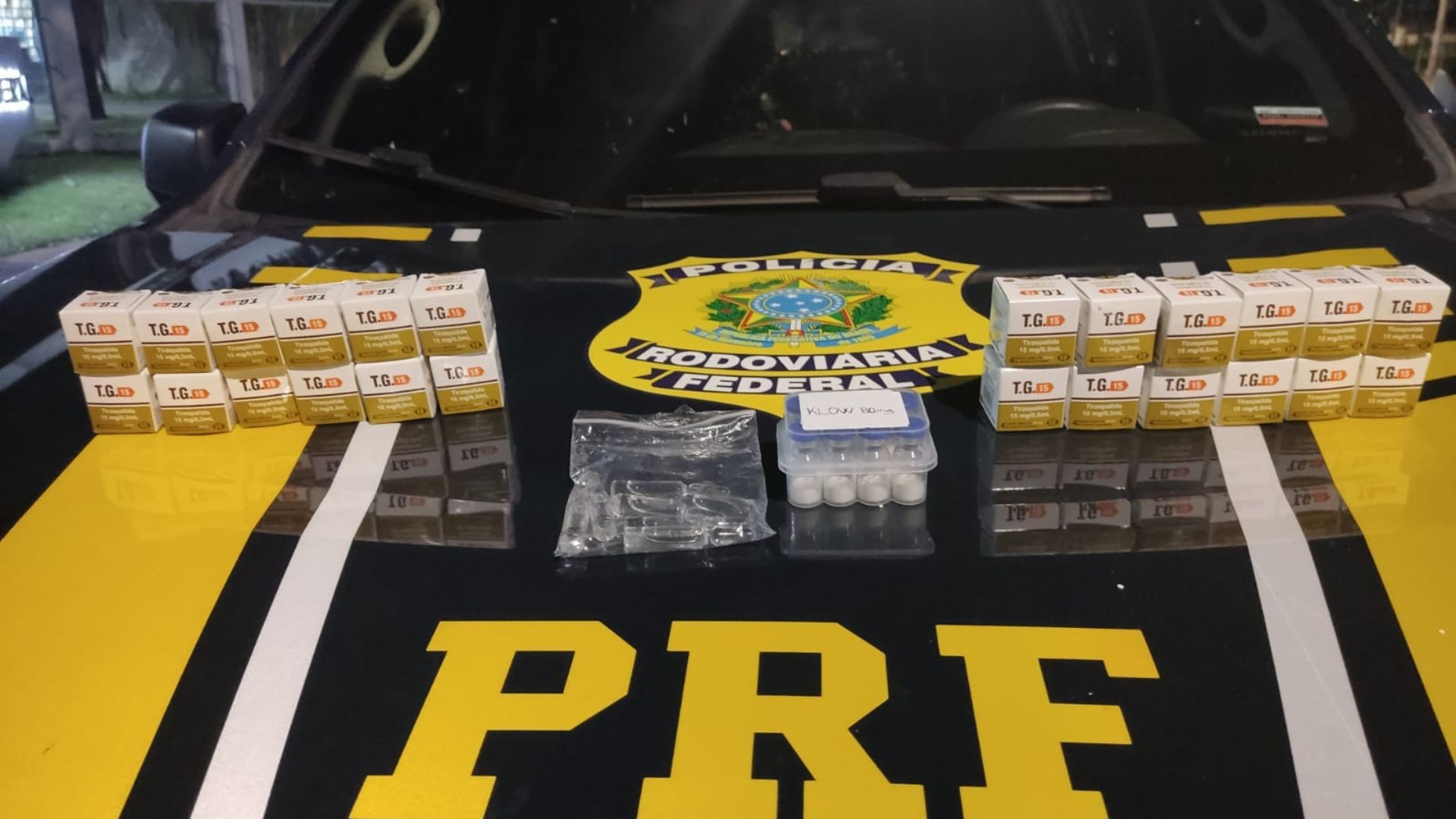 PRF apreende medicamento para emagrecimento sem nota fiscal em rodovias da BR-153 e BR-365 em MG
