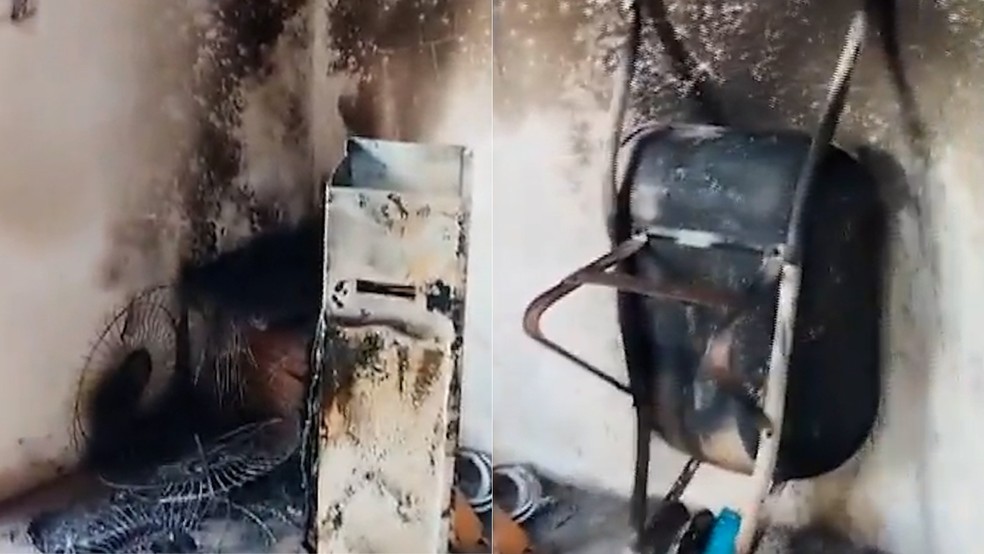 Igreja de São Benedito é invadida e incendiada em Icatu; sacrário foi violado — Foto: Reprodução/TV Mirante