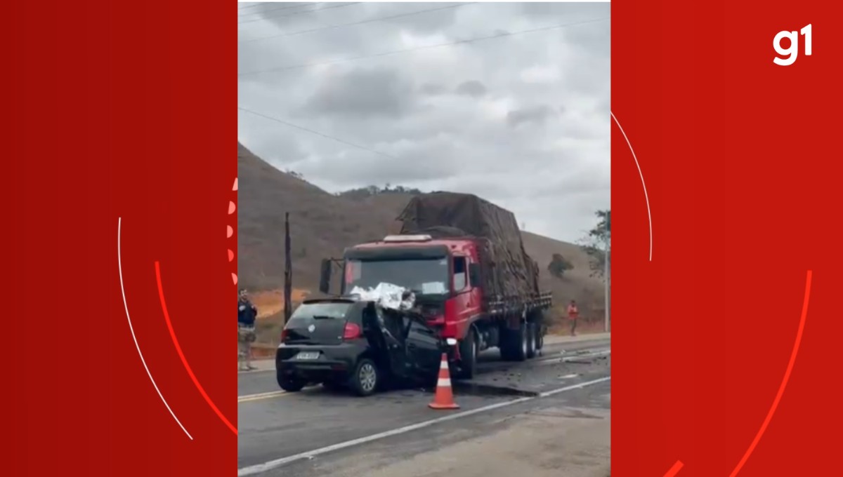 Duas pessoas morrem e outra fica gravemente ferida em batida frontal na BR-116, em Dom Cavati