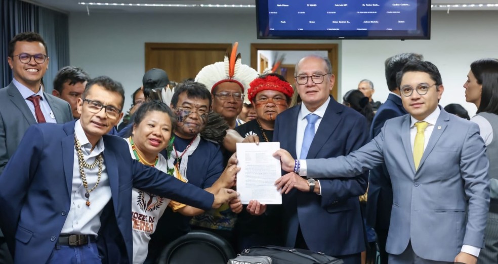 STF firma acordo histórico para resolução de conflito fundiário — Foto: Redes sociais