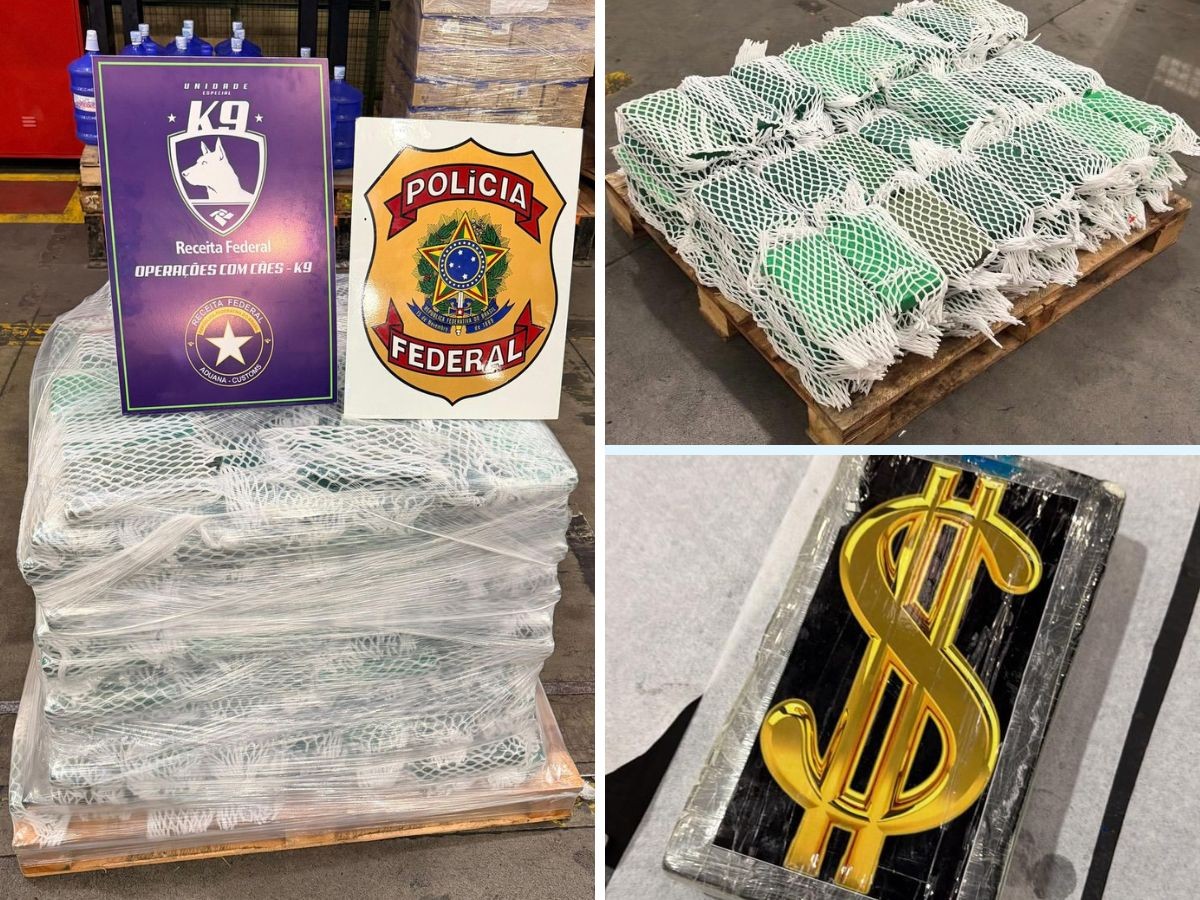 PF e Receita descobrem 470 kg de cocaína escondidos em carga de frutas no Aeroporto de Viracopos