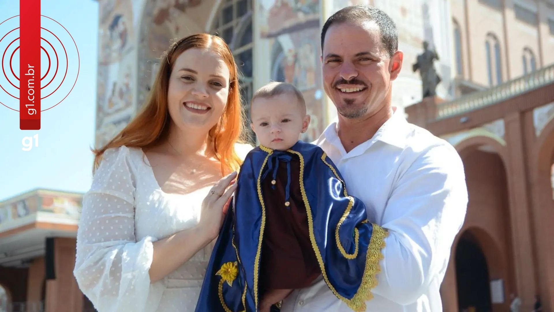 Bebê que nasceu com 624g no ES é batizada em Aparecida após vencer a luta pela vida