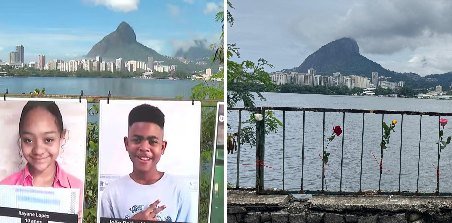 Fotos de protesto de ONG contra mortes violentas de crianças no RJ são arrancadas de memorial na Lagoa