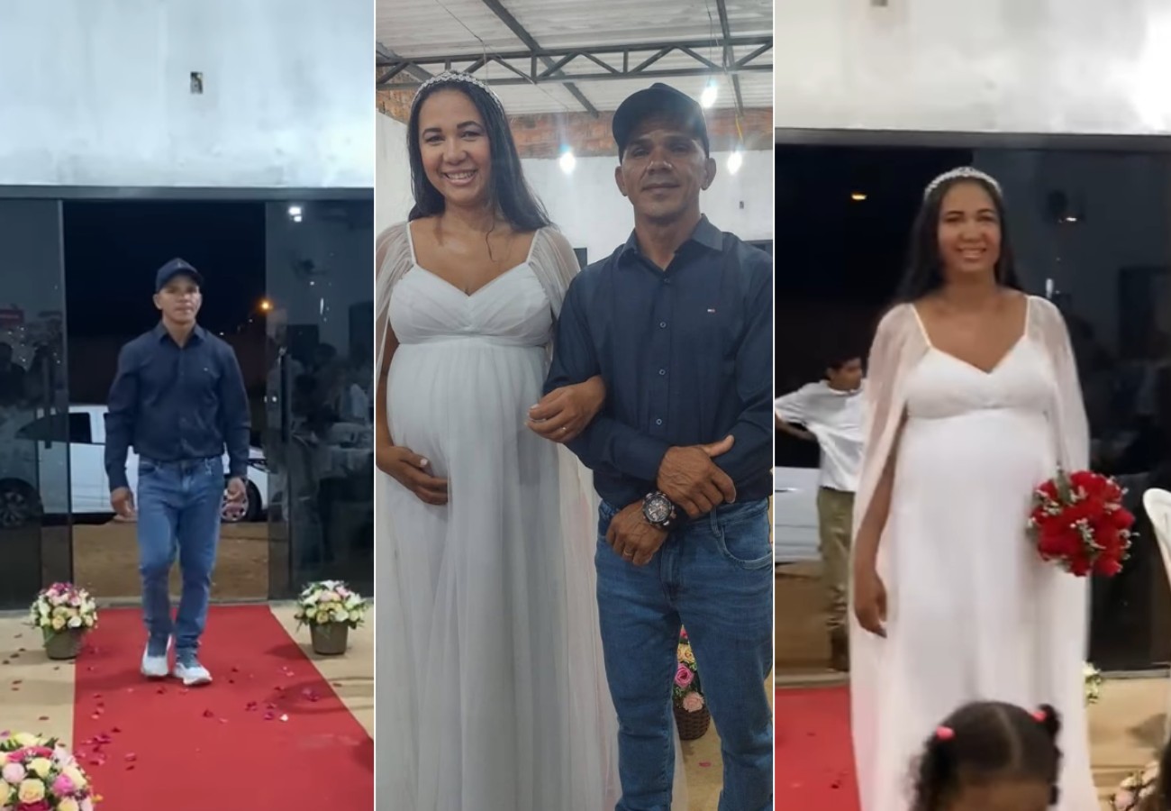 Homem se casa usando boné no TO e viraliza: 'Foi do jeito que se sentiu bem', diz esposa