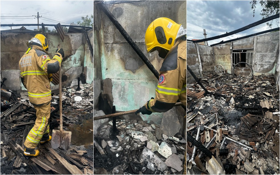 Incêndio em residência deixa uma pessoa morta em Itamonte — Foto: Corpo de Bombeiros