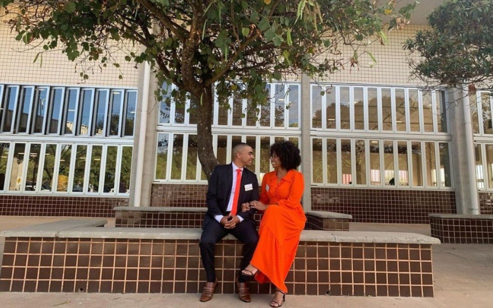Jhader e a esposa Nathali Haydee Cunha — Foto: Reprodução/Redes Sociais