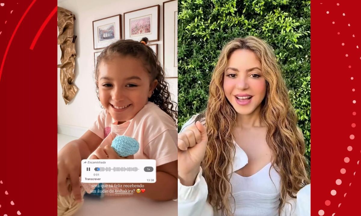 Shakira elogia filha de Léo Santana por áudio e Lore Improta brinca: 'Ela acha que é normal'