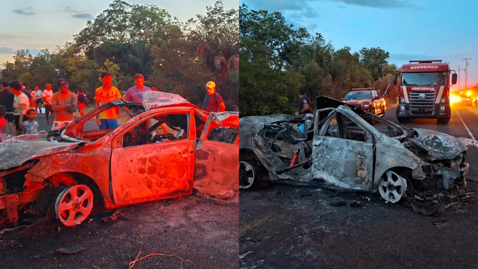 Quatro pessoas morrem após carro colidir contra carnaúba no PI; criança fica ferida