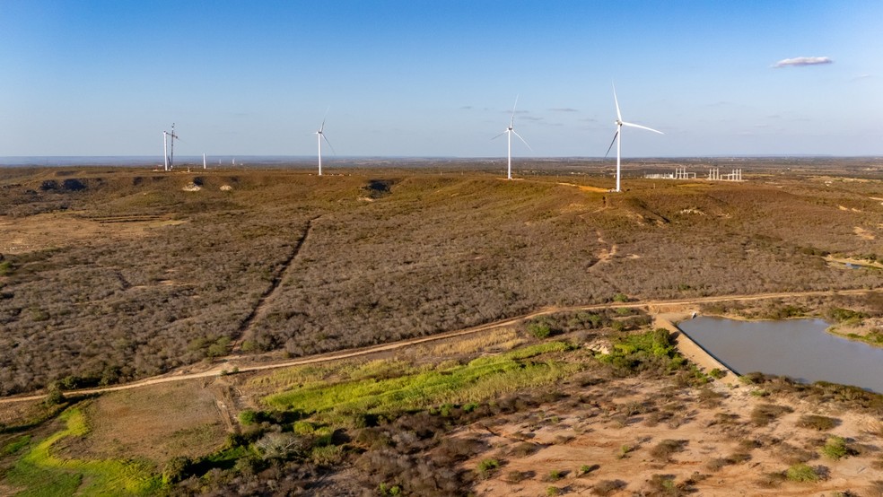 Parque Eólico Serra da Palmeira, na Paraíba — Foto: Divulgação/CTG