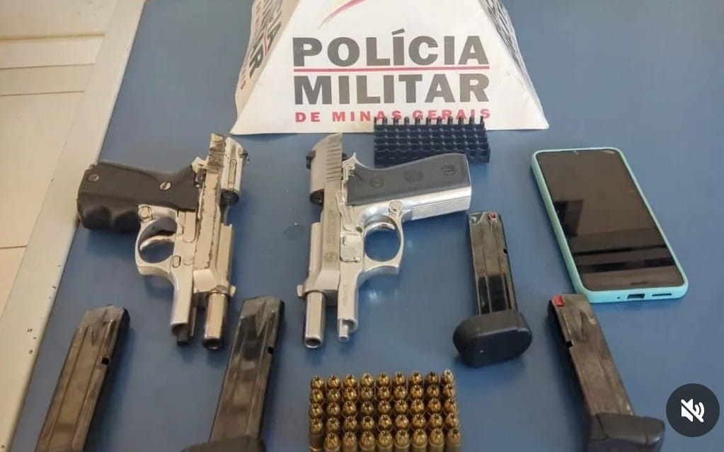 Suspeito de matar homem com vários tiros é preso em Janaúba e PM apreende pistolas e 44 munições 