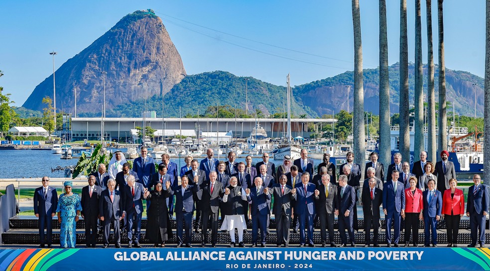 Foto oficial do G20 — Foto: Ricardo Stuckert/PR