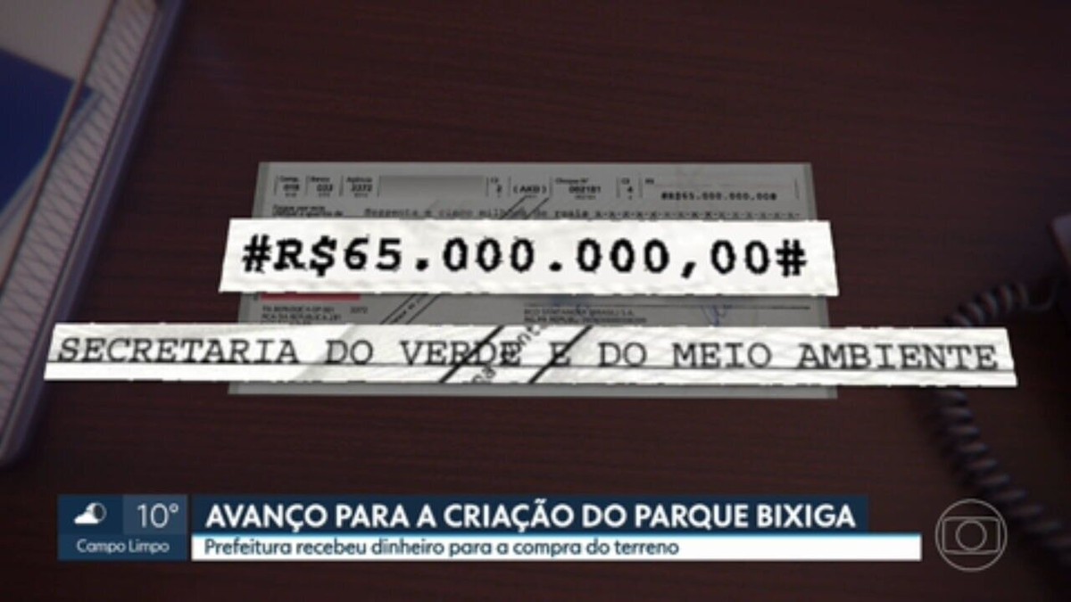Cheque de R$ 65 milhões é entregue à Prefeitura de SP para a compra do terreno do Parque do Bixiga