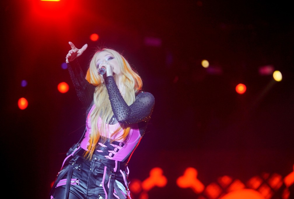Avril Lavigne no Palco Sunset do Rock in Rio — Foto: Marcos Serra Lima/g1