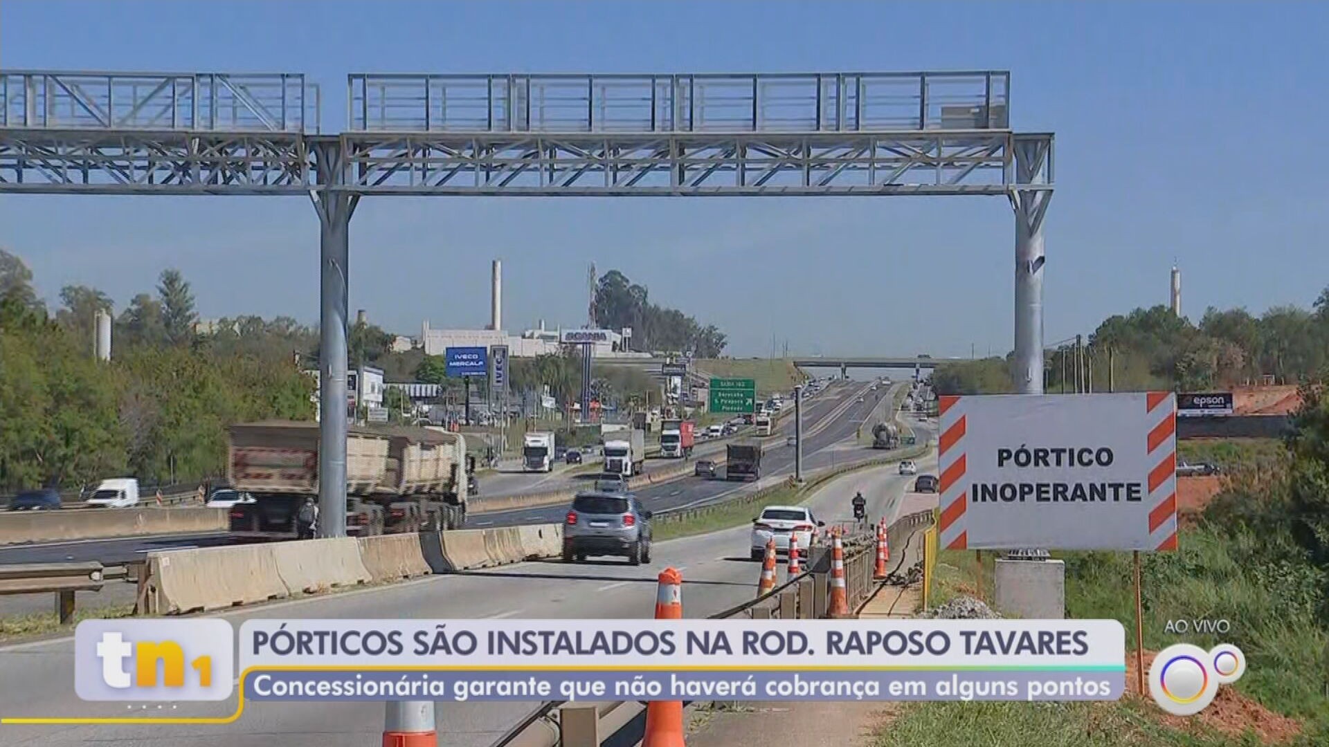Concessionária afirma que pórticos instalados nas rodovias de Sorocaba são para monitoramento do trânsito