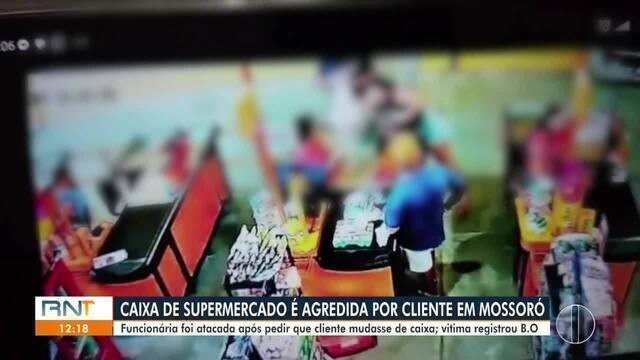 Funcionária de supermercado é agredida por cliente em Mossoró; veja vídeo