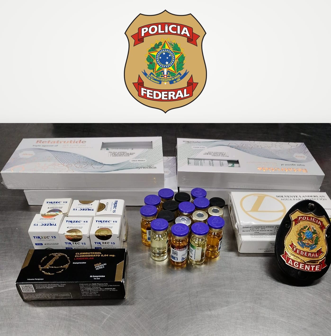 Homem é preso com medicamentos emagrecedores e anabolizantes no Aeroporto do Galeão