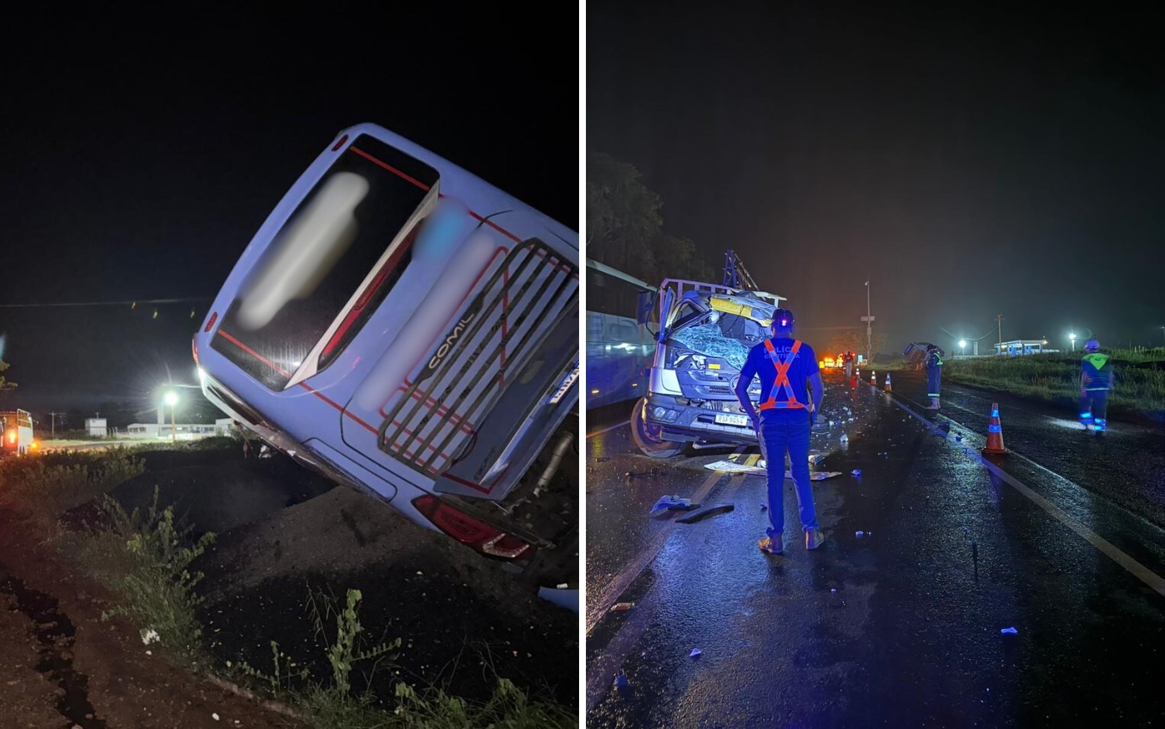 Pista molhada pode ter contribuído para acidente que matou dois motoristas na BR-153, diz PRF | G1