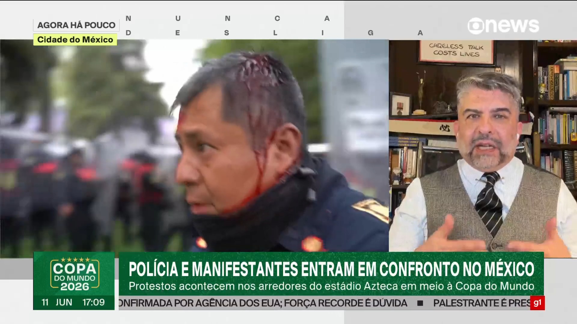 Polícia e manifestantes entram em confronto no México em meio à abertura da Copa; VÍDEO