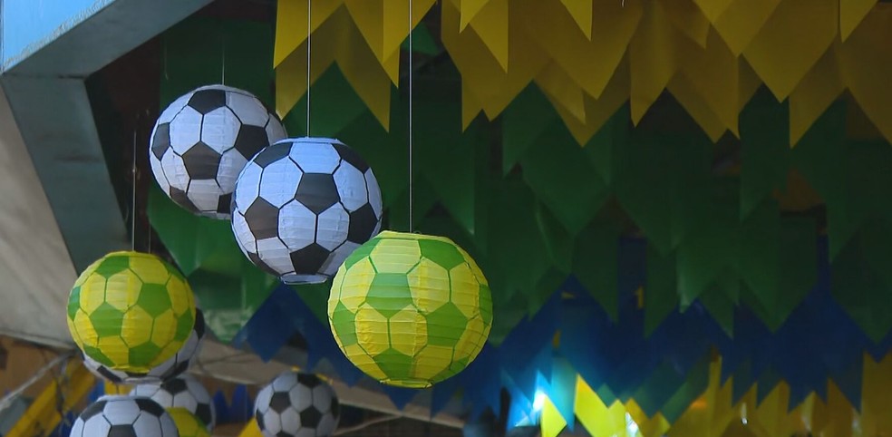Feira de Tradições Nordestinas, em São Cristóvão, ganha as cores do Brasil — Foto: Reprodução/ TV Globo