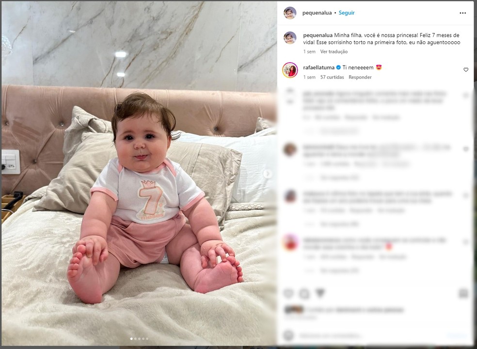 Lua, filha de Viih Tube e Eliezer, já tem mais de 2,5 milhões de seguidores no Instagram — Foto: Instagram/Reprodução
