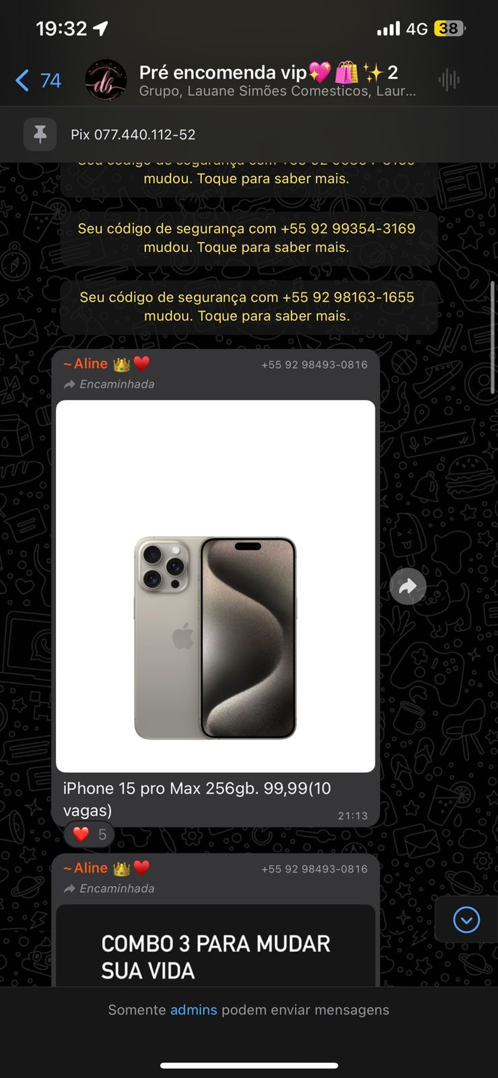 Adolescente suspeita de aplicar golpe do 'Iphone 15 a R$ 100' — Foto: Reprodução/redes sociais