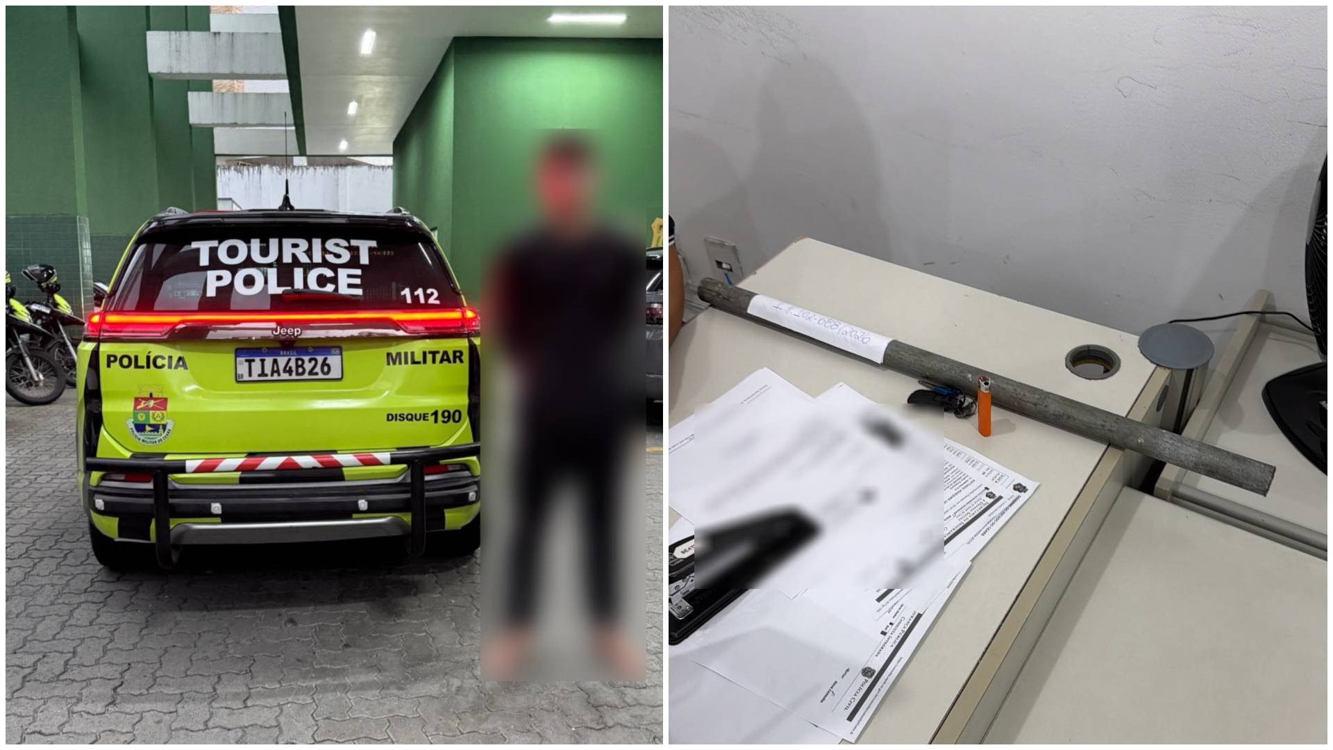 Homem tenta incendiar pizzaria na Beira-Mar pela segunda vez e é preso