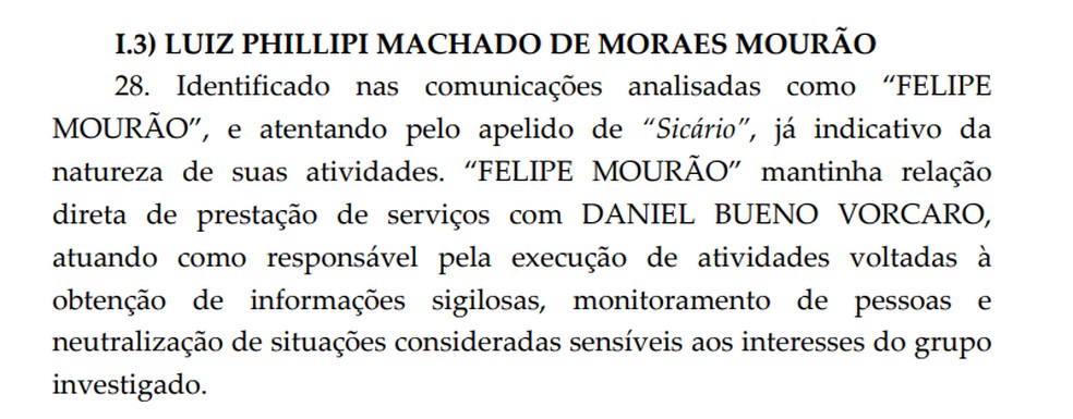 Decisão do STF sobre quem seria Mourão, o 'Sicário' — Foto: Reprodução