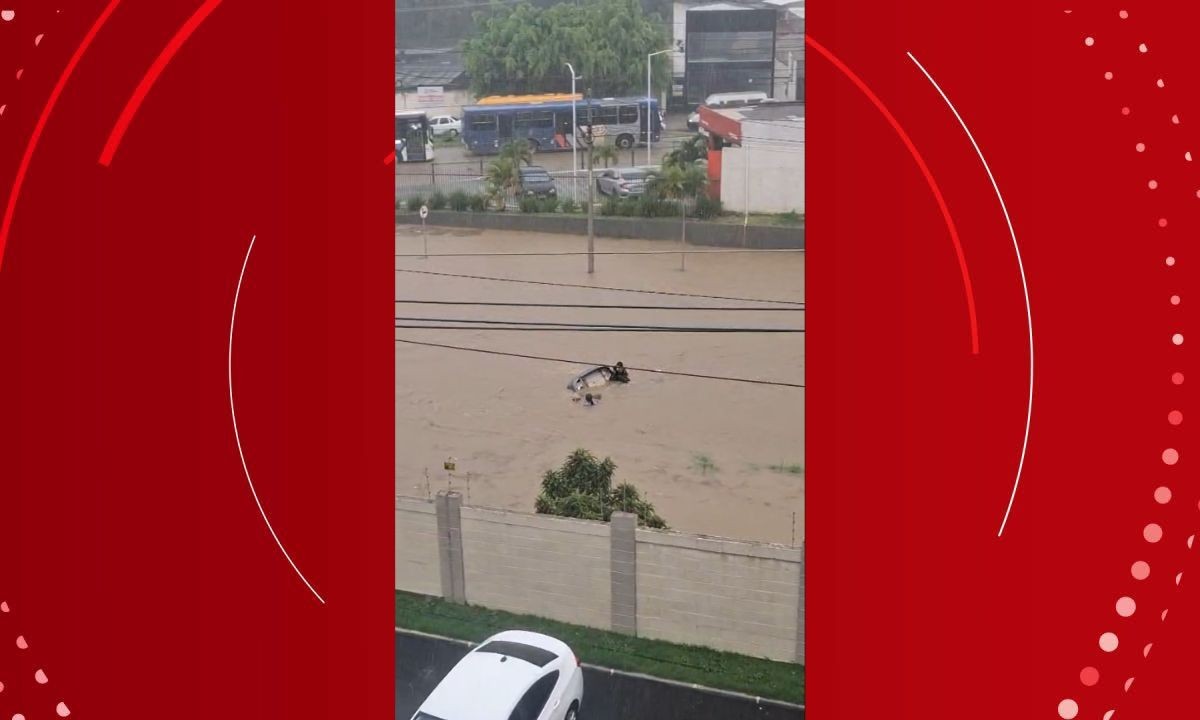 Mulher desaparece após ser arrastada por enxurrada durante forte chuva em Vitória da Conquista