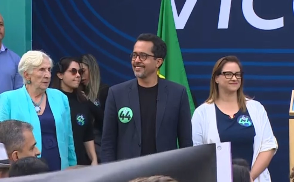 Dr. Elton foi oficializado como candidato a prefeito em São José pelo União Brasil — Foto: Reprodução/TV Vanguarda
