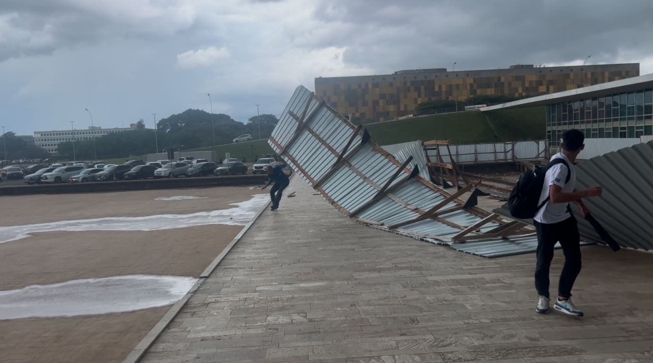 Ventos fortes e chuva: veja estragos no DF