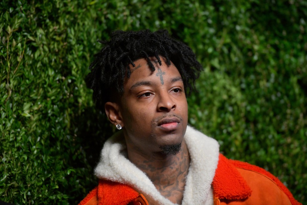 Rapper 21 Savage em foto de novembro de 2018 nos Estados Unidos — Foto: Roy Rochlin/Getty Images North America/AFP