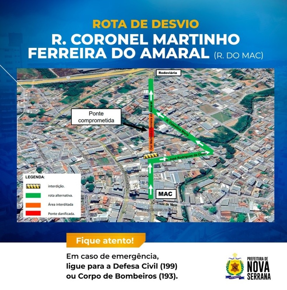 Rota Nova Serrana — Foto: Prefeitura de Nova Serrana/Divulgação 