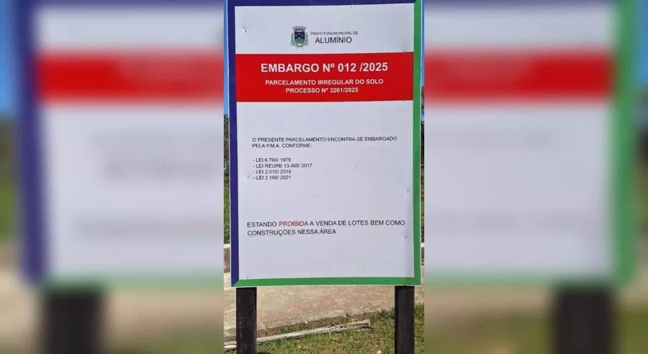 MP arquiva pela segunda vez denúncia de obras e vendas irregulares de lotes em área de preservação de Alumínio