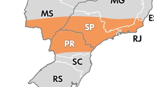 Inmet emite alerta de tempestade com ventos de até 100 km/h em 6 estados
