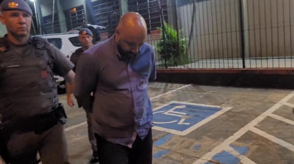 Marido foi preso por matar mulher atropelada em Franca, SP — Foto: Kaíque Castro/EPTV