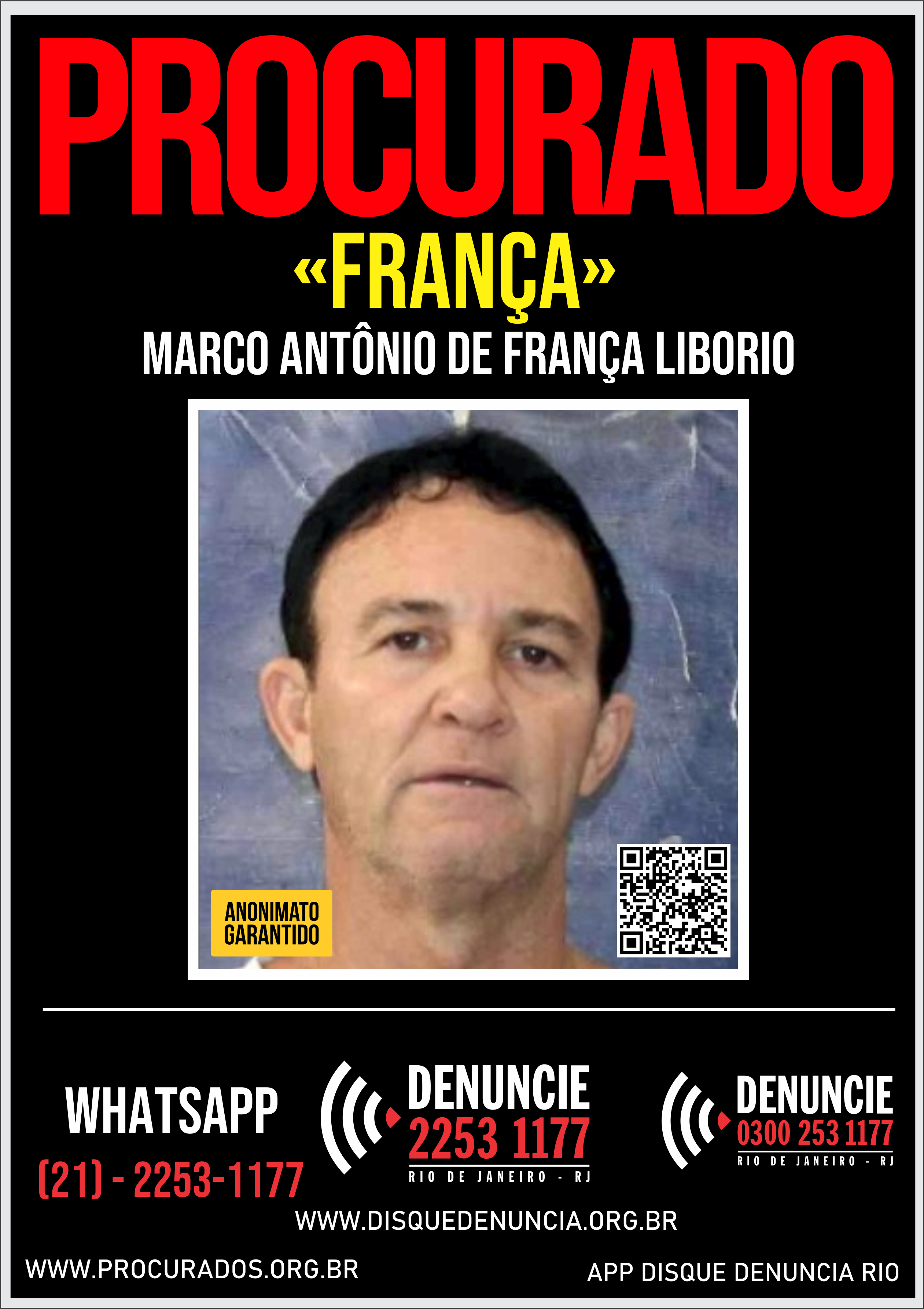 Disque Denúncia pede informações sobre foragido pela morte de catador em Magé