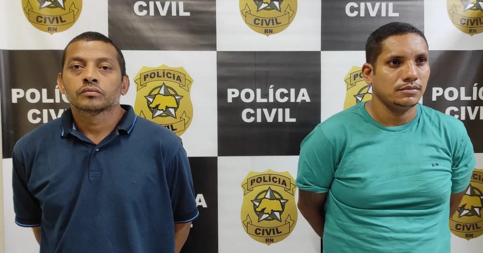 Fugitivos de penitenciária no complexo de Alcaçuz foram recapturados em Natal — Foto: Polícia Civil/Divulgação