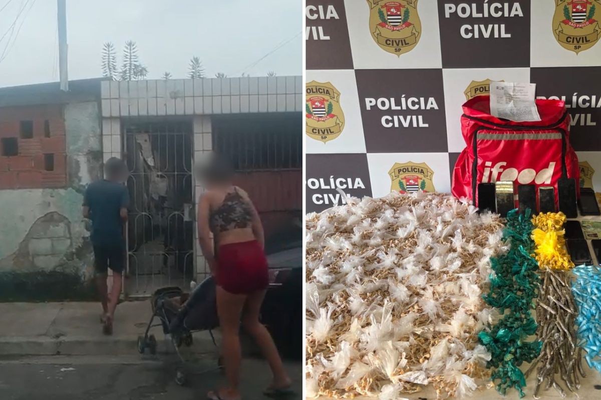 Casal é preso após usar carrinho de bebê para transportar drogas e abastecer biqueira no litoral de SP
