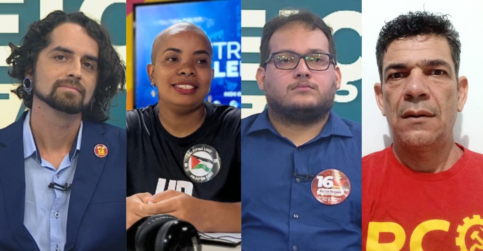 Giovani Damico, Eslane Paixão, Victor Marinho e Silvano Alves disputam a prefeitura de Salvador — Foto: g1 BA