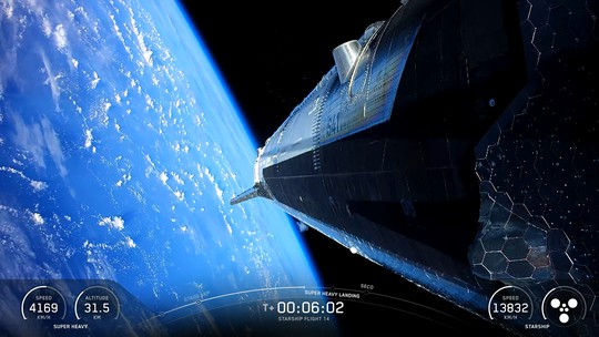 SpaceX lança Starship em 1º voo que dará voltas completas ao redor da Terra