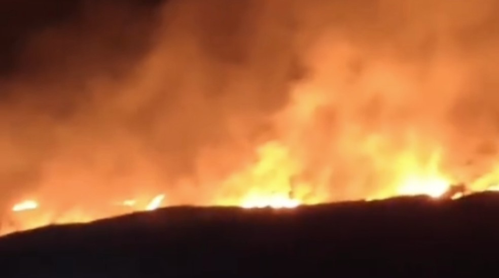 Incêndio de Caririaçu foi provocado por agricultor, segundo relatos de moradores. — Foto: Reprodução