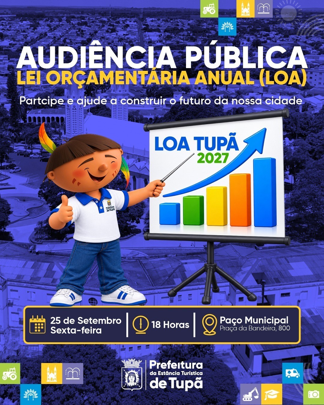 Prefeitura convida população para participar da construção da LOA 2027