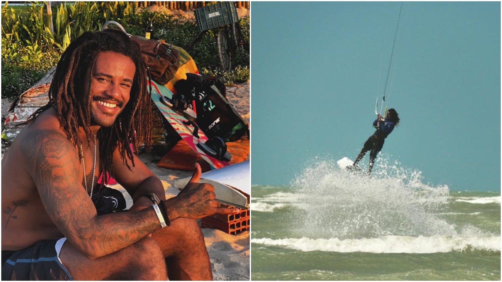Atleta de kitesurf morre durante competição em praia de Camocim, no Ceará