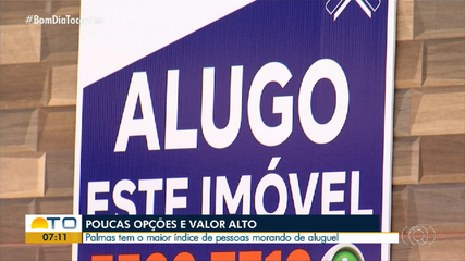Palmas tem o maior índice de pessoas morando de aluguel