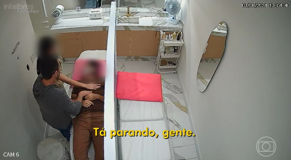 Imagem da câmera da clínica em SP onde empresário morreu após realizar procedimento estético. — Foto: Fantástico