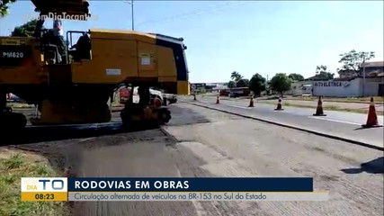 BR-153 está com circulação alternada por obras no sul do estado; veja cidades