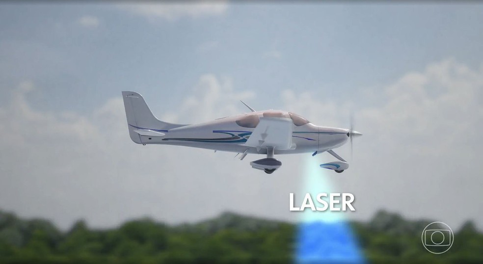 Sensoriamento remoto por LiDAR, usado na pesquisa sobre árvores gigantes na Amazônia — Foto: Jornal Nacional/Reprodução