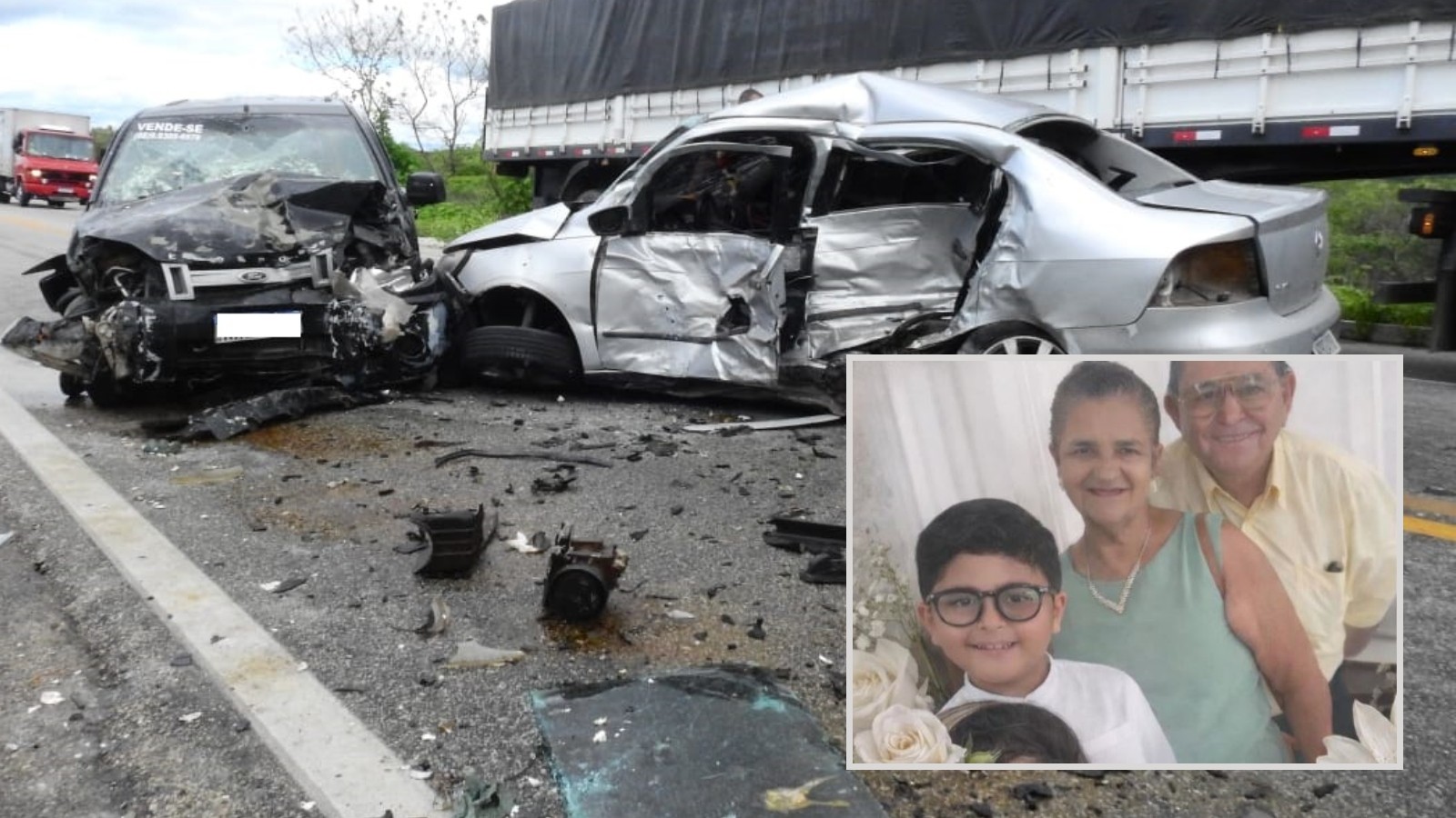 'Perdi toda a minha família', diz mulher que perdeu filho único e pais em acidente no Ceará