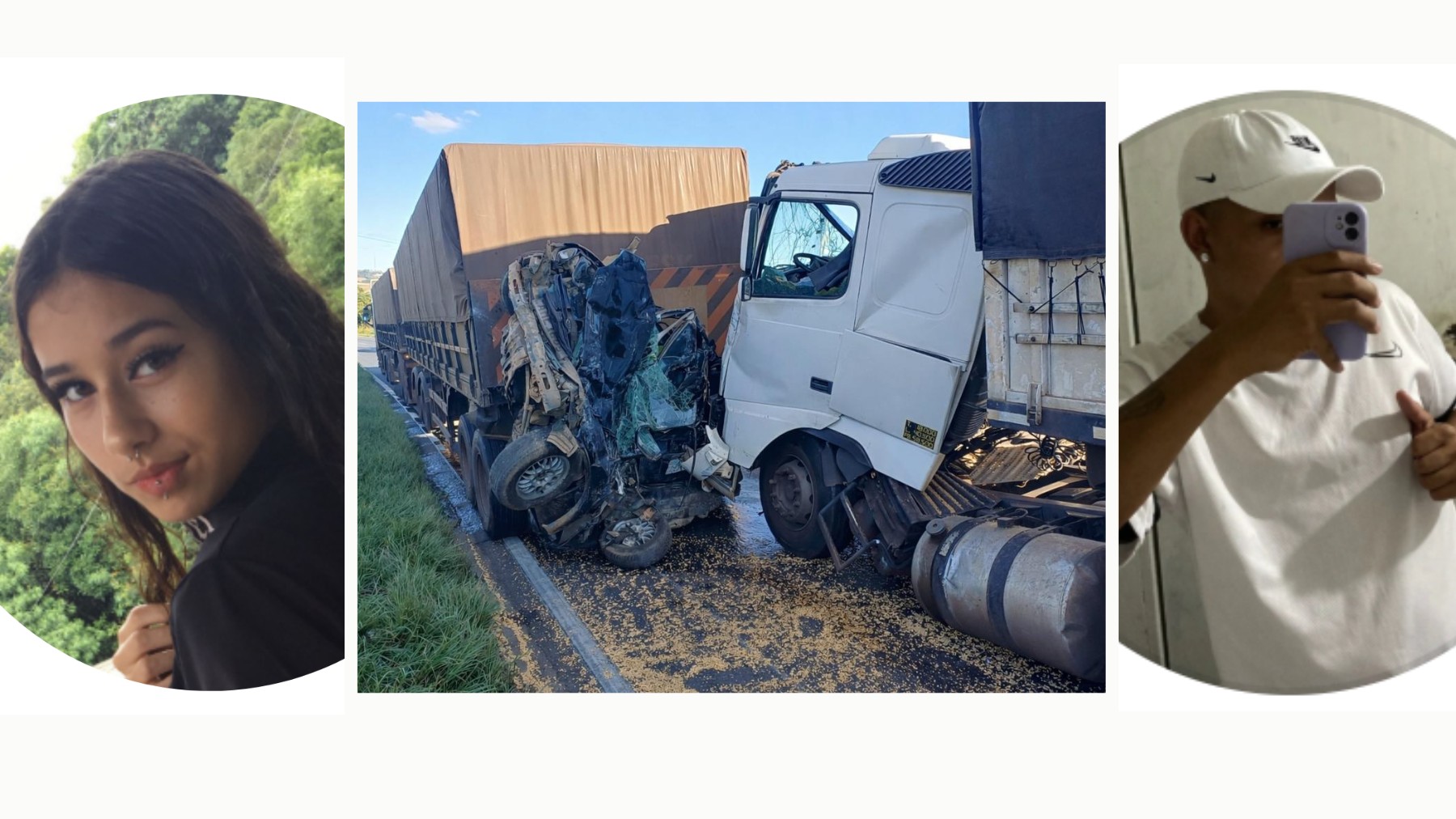 Carreta não consegue frear em radar e prensa carro com casal de jovens na BR-376, no Paraná; os dois morreram